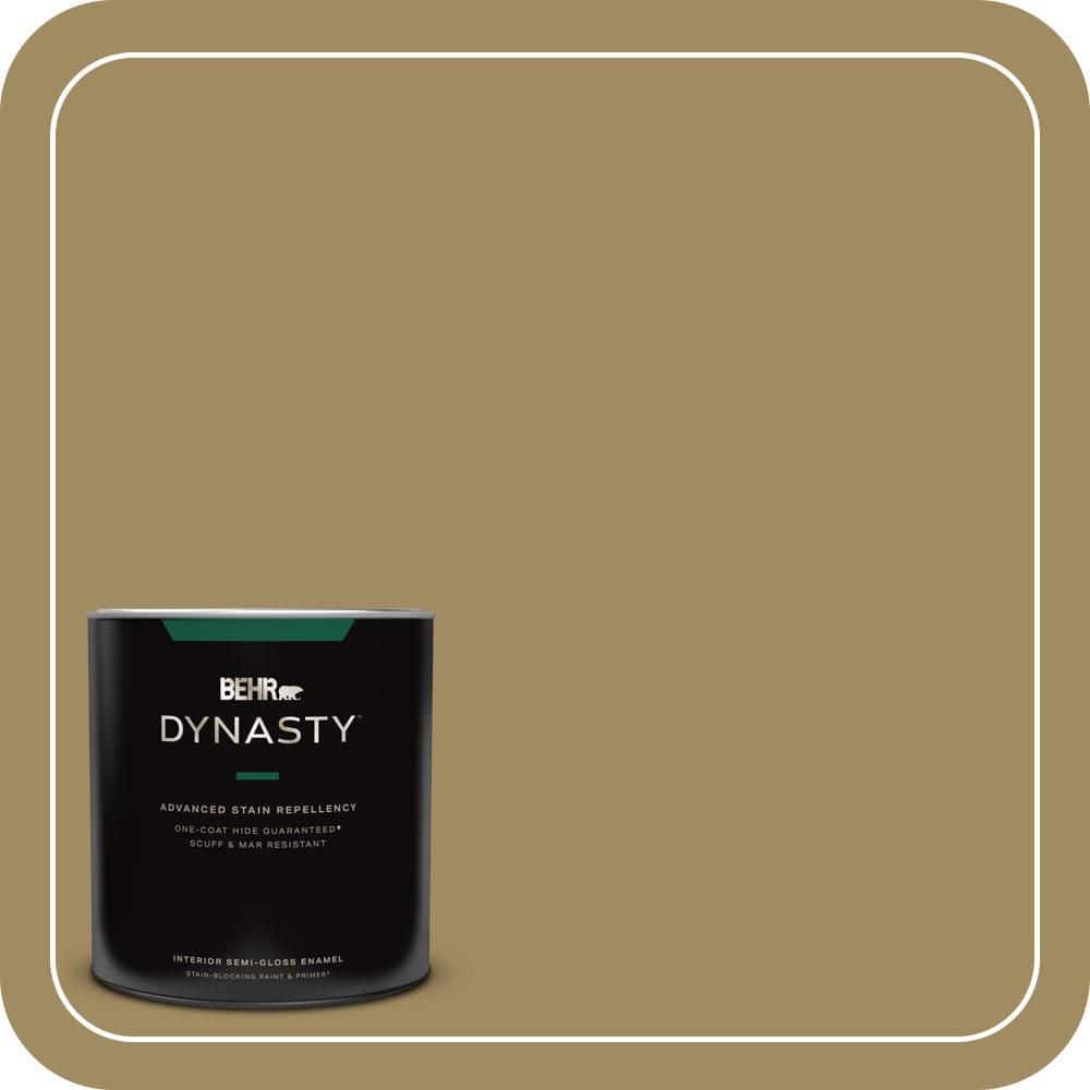 BEHR DYNASTY 1 qt. #S320-6 Garden Salt Green One-Coat Hide Semi-Gloss Enamel Interior Stain-Blocking Paint and Primer