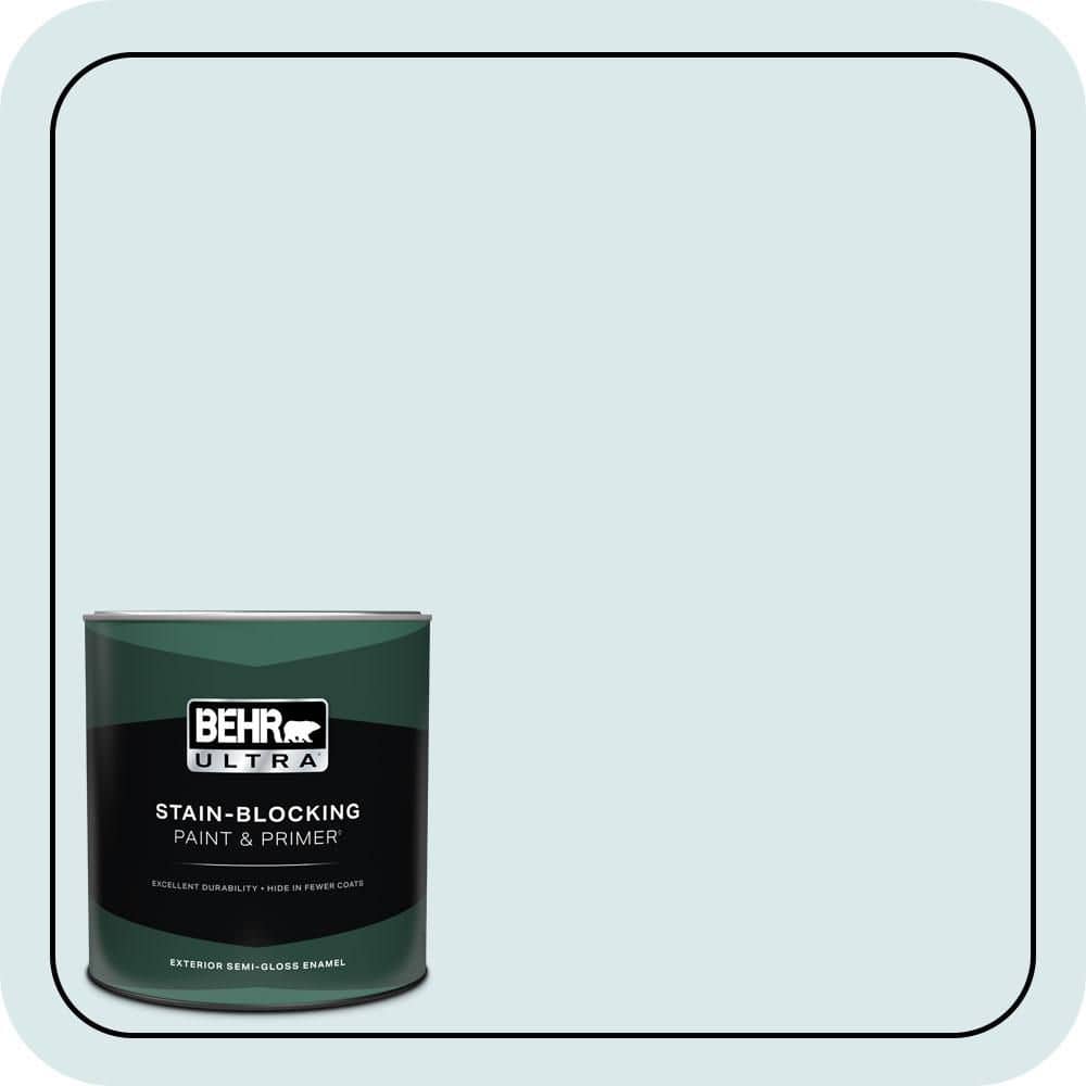 BEHR ULTRA 1 qt. #540E-1 Wave Crest Semi-Gloss Enamel Exterior Paint & Primer