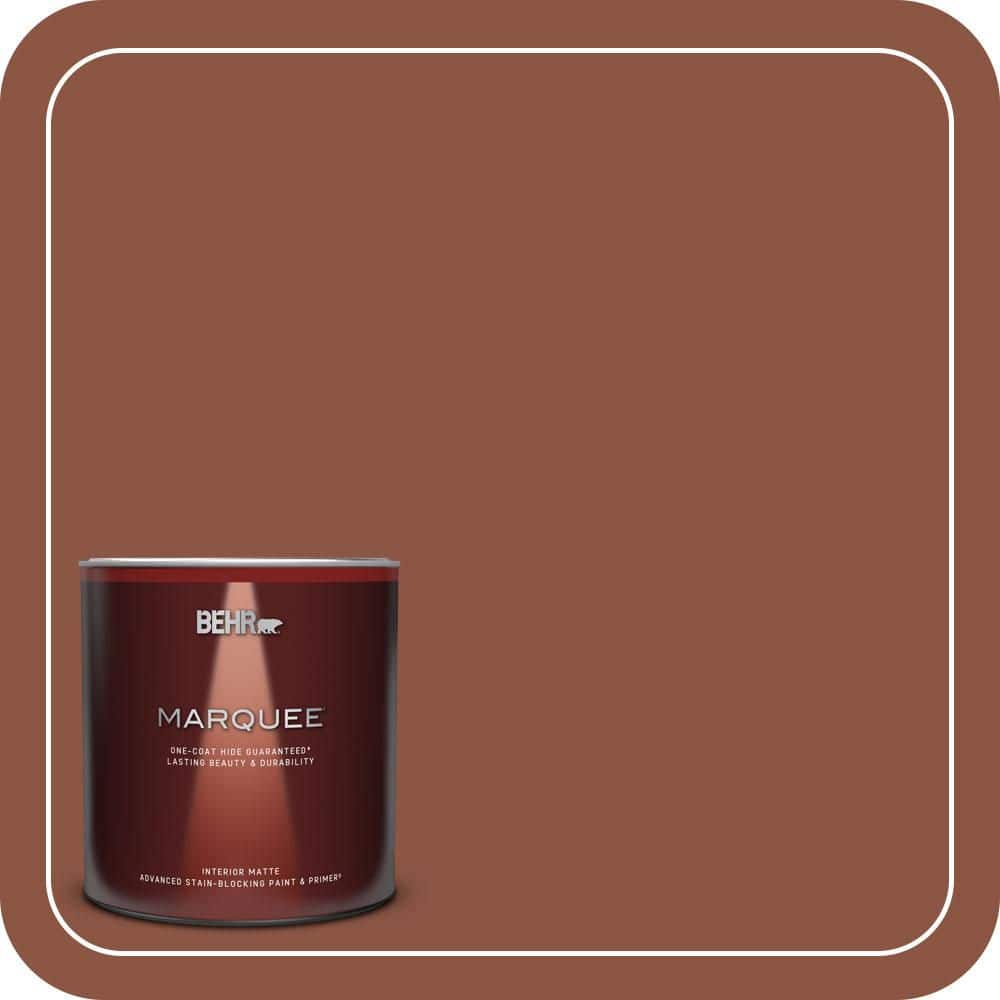 BEHR MARQUEE 1 Qt. #S180-7 True Copper One-Coat Hide Matte Interior Paint & Primer