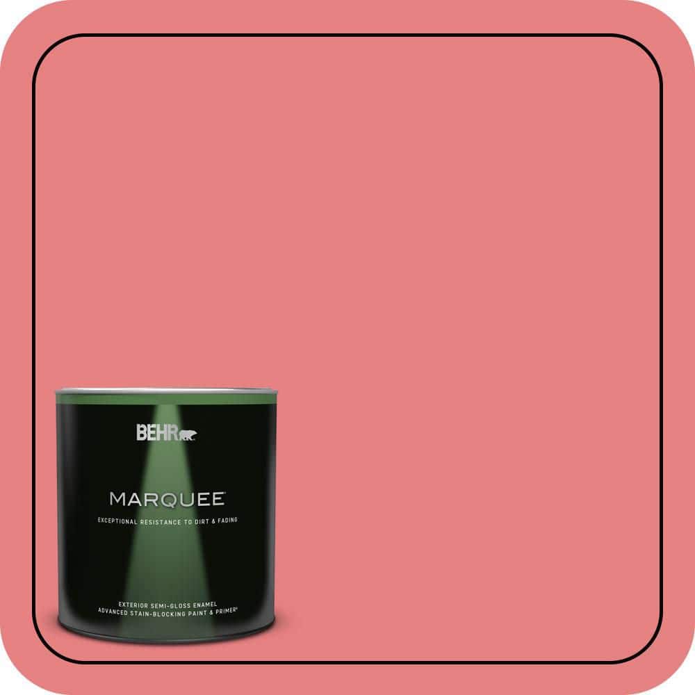 BEHR MARQUEE 1 qt. #P170-4 Sugar Poppy Semi-Gloss Enamel Exterior Paint & Primer