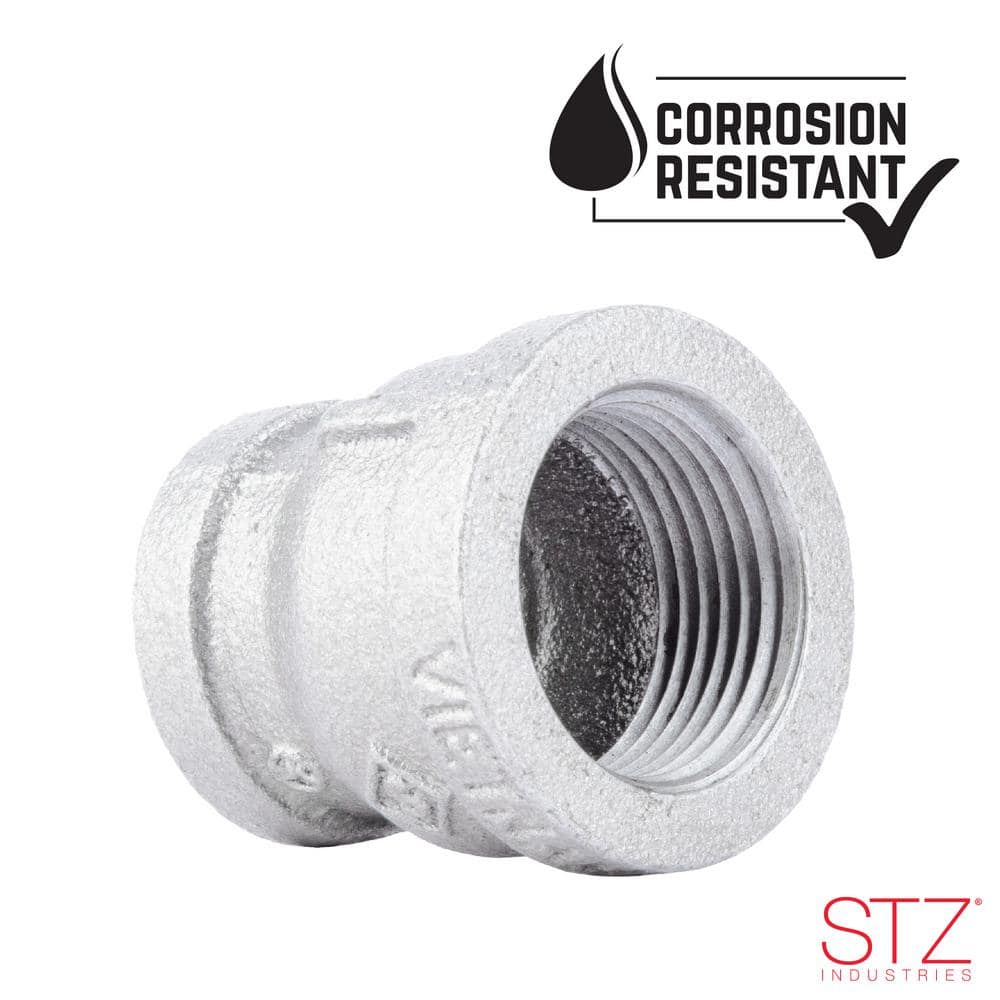 STZ 2 in. x 1-1/2 in. Galvanized Iron Reducing Coupling (3)