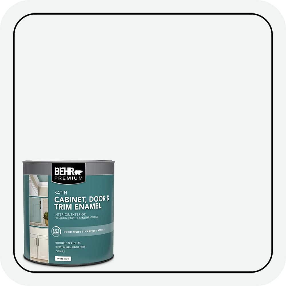 BEHR PREMIUM 1 qt. #BL-W09 Bakery Box Satin Enamel Interior/Exterior Cabinet, Door & Trim Paint