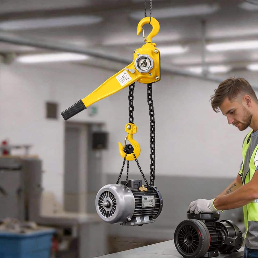 maocao hoom Lever Chain Hoist 3 Ton 6600 lbs. Capacity 20 ft. Chain Come Along with Heavy Duty Hooks Ratchet Block Hoist Lift Puller (2)