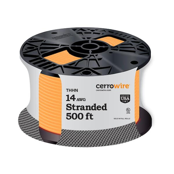 Cerrowire 500 ft. 14 Gauge Orange Stranded Copper THHN Wire (2)