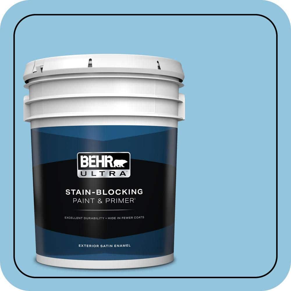 BEHR ULTRA 5 gal. #550D-4 Caribbean Coast Satin Enamel Exterior Paint & Primer