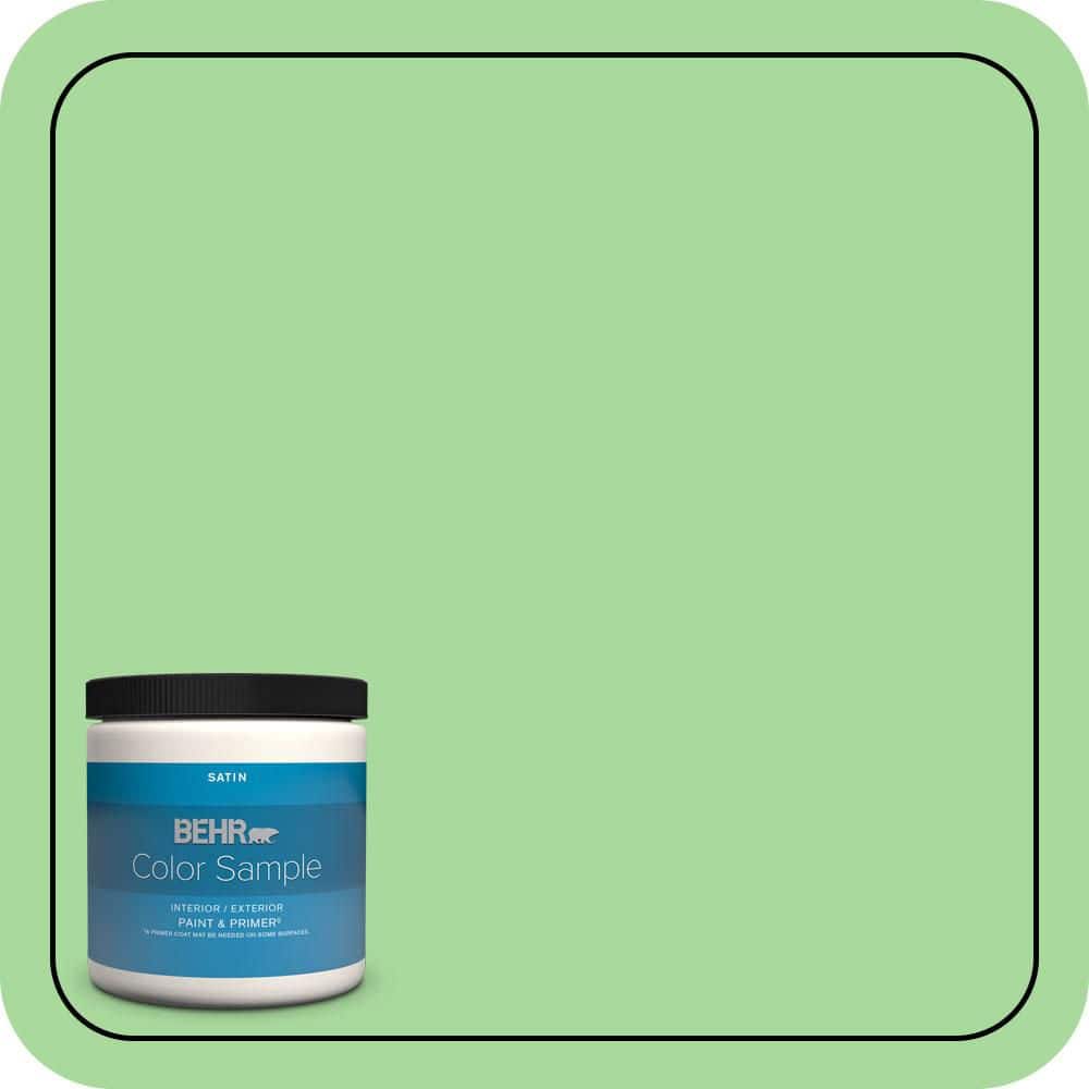 BEHR PREMIUM PLUS #440B-4 Cool Aloe Enamel Interior/ & Primer Color Sample (1)