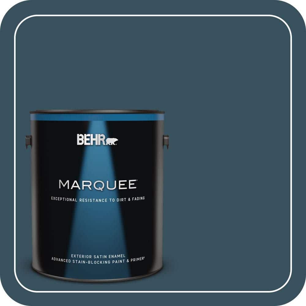 BEHR MARQUEE 1 gal. #PPU13-20 Restless Sea Satin Enamel Exterior Paint & Primer