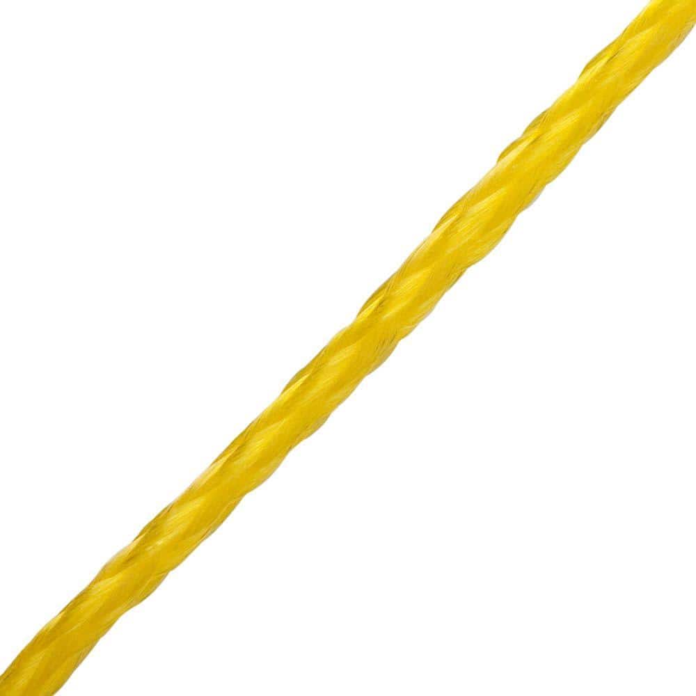 Everbilt 3/8 in. Yellow Hollow Braided Polypropylene Rope