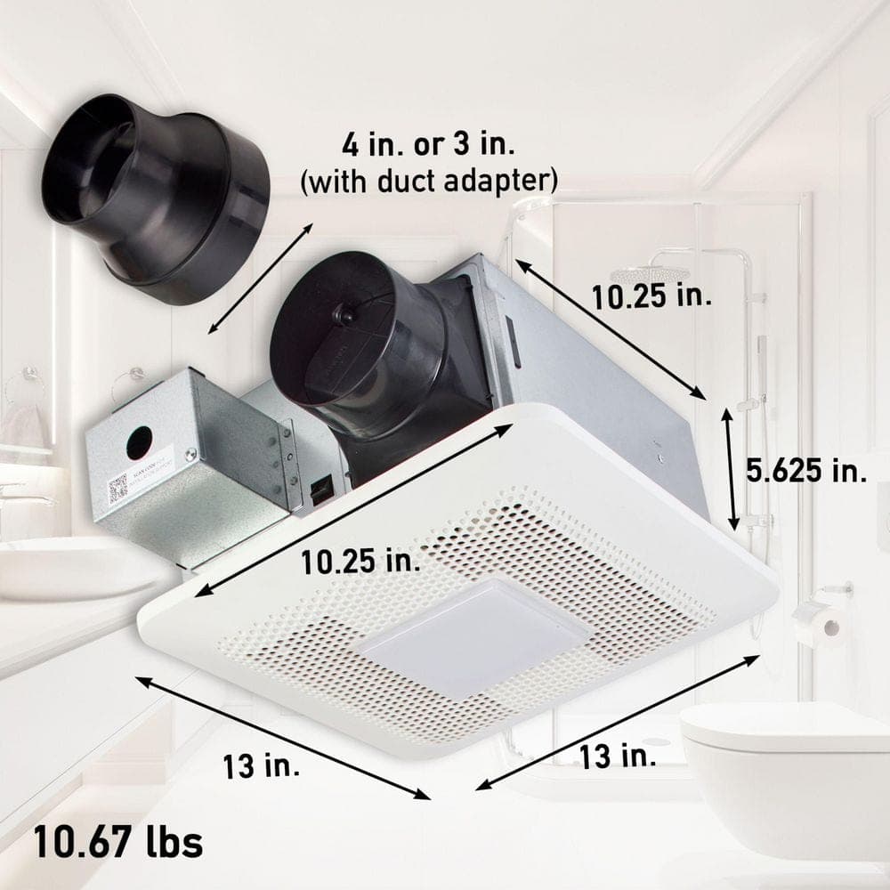 Panasonic Whisper Symphony Pick-A-Flow 80/110 CFM Ceiling Bluetooth Speaker Bathroom Exhaust Fan with LED Light, Energy Star (2)