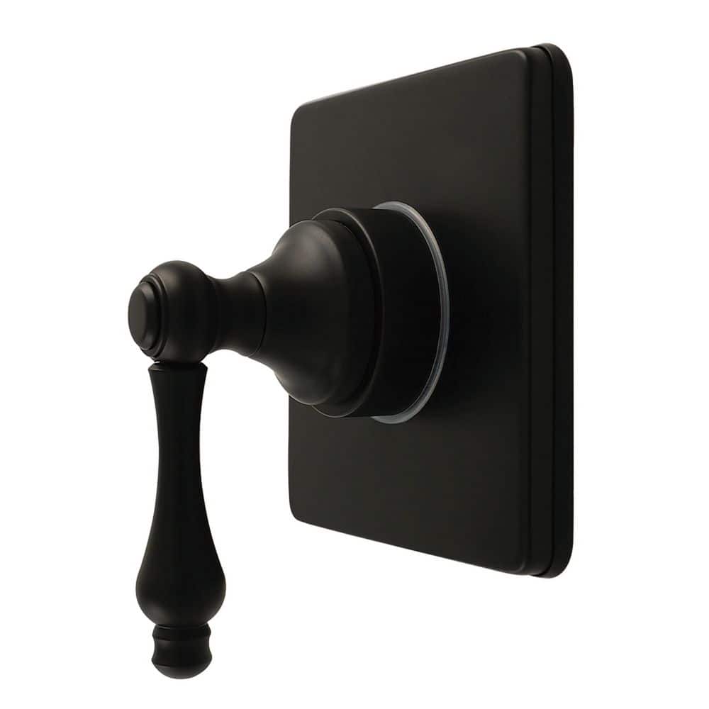 Kingston Brass Restoration 3/4 in. Single-Handle 1-Hole Wall Mount 6-Way Diverter Valve with Trim Kit in Matte Black (1)