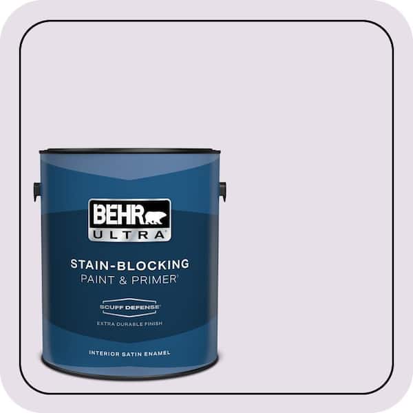 BEHR ULTRA 1 gal. #660C-1 Bubble Bath Extra Durable Satin Enamel Interior Paint & Primer (2)