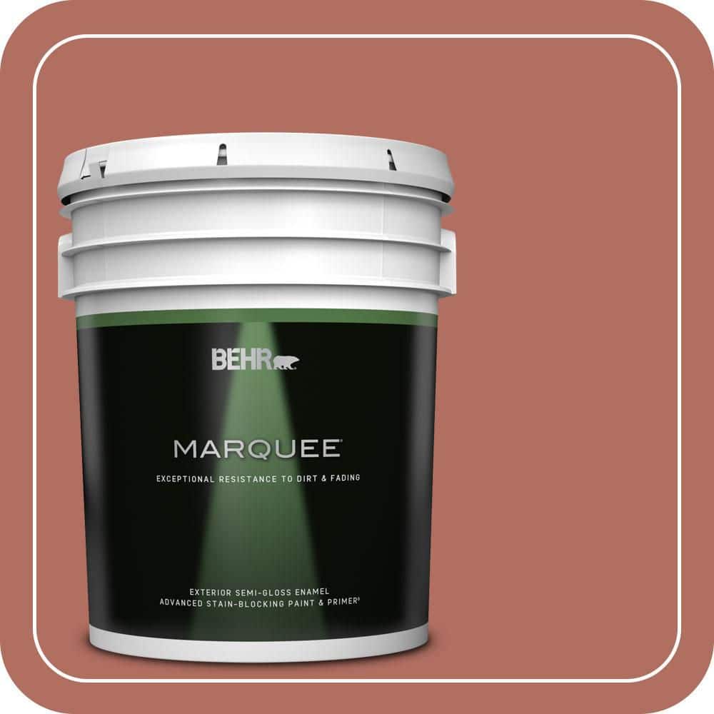 BEHR MARQUEE 5 gal. #PPU2-12 Terra Cotta Urn Semi-Gloss Enamel Exterior Paint & Primer