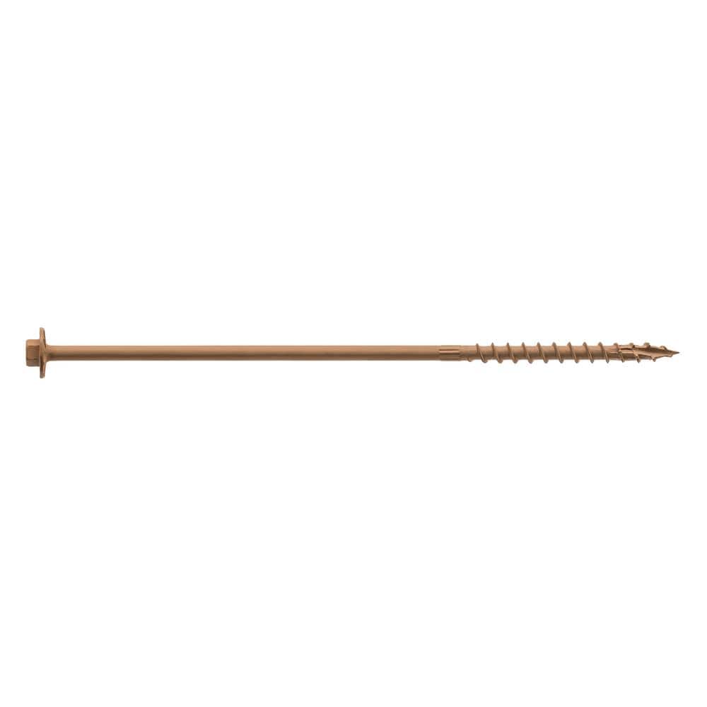Simpson Strong-Tie 0.195 in. x 8 in. 5/16 Hex, Washer Head, Strong-Drive SDWH Timber-Hex Wood Screw, DB Coating in Tan (3)