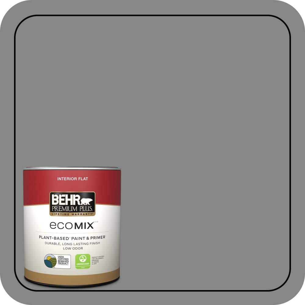 BEHR PREMIUM PLUS #PPU25-17 Euro Gray Flat EcoMix Plant-Based & Primer (1)