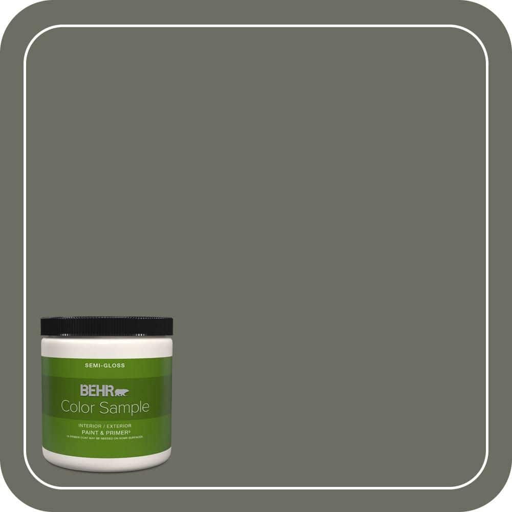 BEHR PREMIUM PLUS 8 oz. #N380-6 Bonsai Trunk Semi-Gloss Interior/Exterior Paint & Primer Color Sample