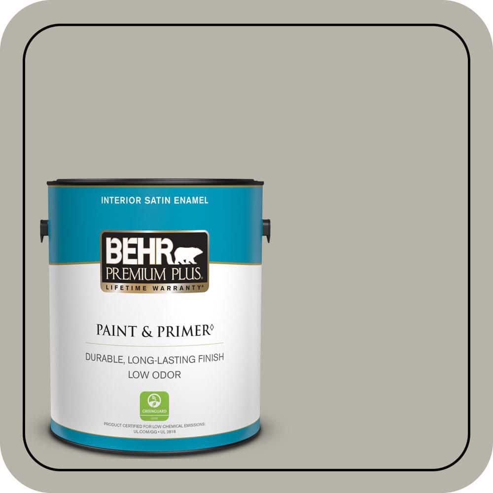 BEHR PREMIUM PLUS 1 gal. #PPU25-07 Arid Plains Satin Enamel Low Odor Interior Paint & Primer