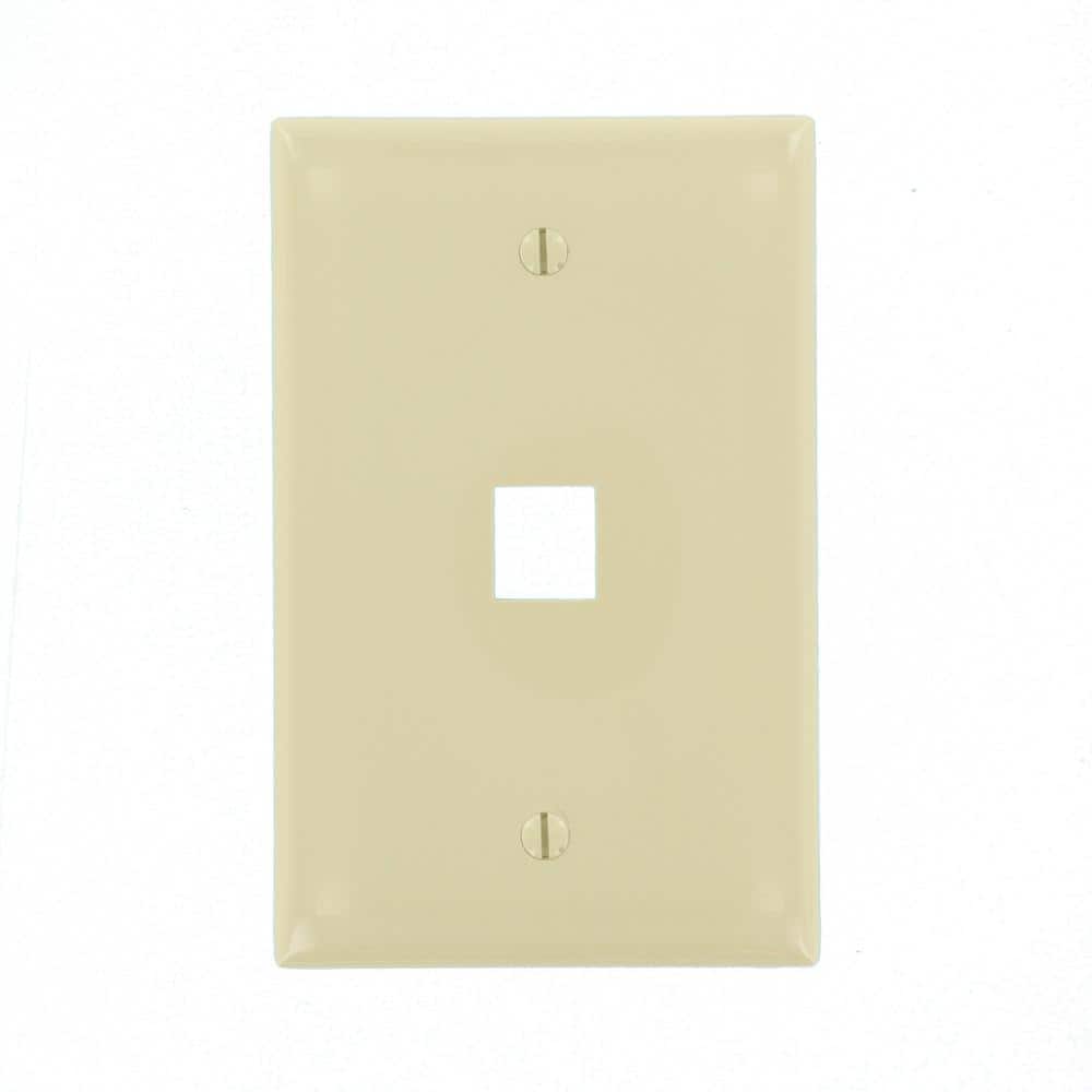 Leviton White 1-Gang Audio/Video Wall Plate (1-Pack) 41091-1IN (2)