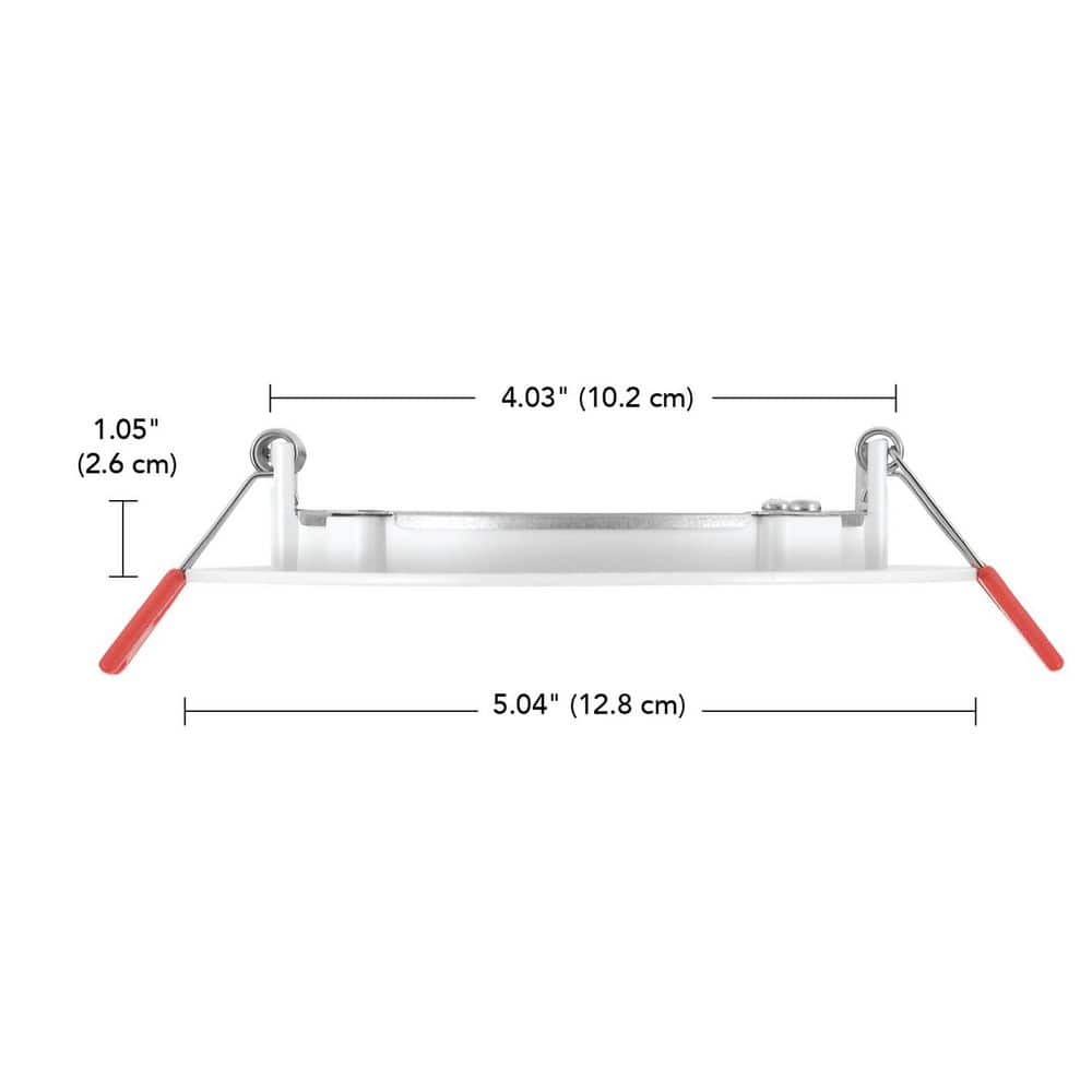 Commercial Electric 4-Pk 4 in. Premium Series Adjustable CCT Dimmable Integrated LED Canless Recessed Light for Kitchen Bathroom Living Room (3)