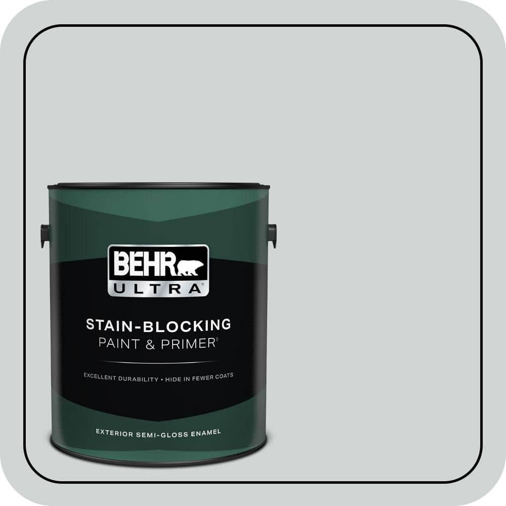 BEHR ULTRA 1 gal. #N450-1 Evaporation Semi-Gloss Enamel Exterior Paint & Primer