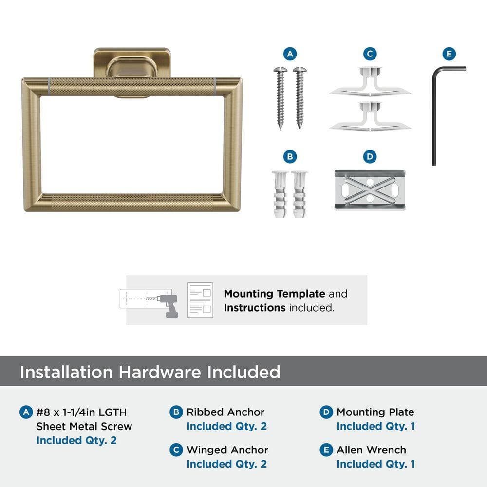 Amerock Bronx Wall Mounted Towel Ring in Golden Champagne (3)