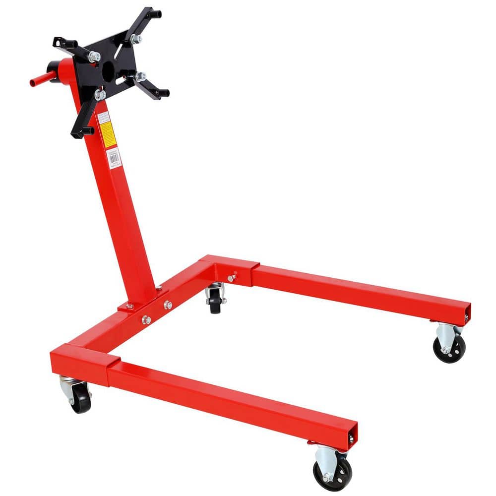Tatayosi Rotating Engine Stand 1250 lbs. Load Steel Motor Hoist Dolly Hand Truck with 360° Adjustable Head 4-Caster (1)