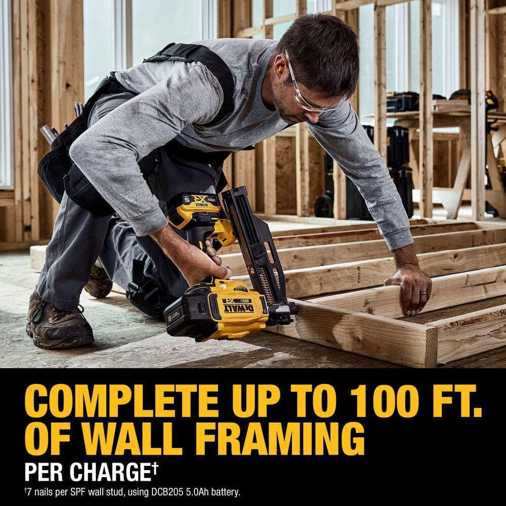 DEWALT 20-Volt ° Cordless Framing Nailer Kit with 5.0 Ah Lithium-Ion Battery and Charger (4)