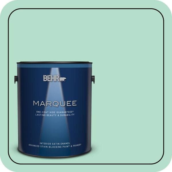 BEHR MARQUEE 1 gal. #MQ4-18 Free Spirit One-Coat Hide Satin Enamel Interior Paint & Primer (2)