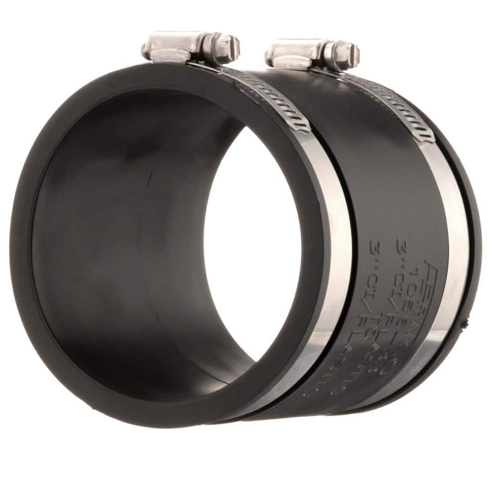 Fernco 3 in. x 3 in. PVC DWV Mechanical Flexible Coupling (3)