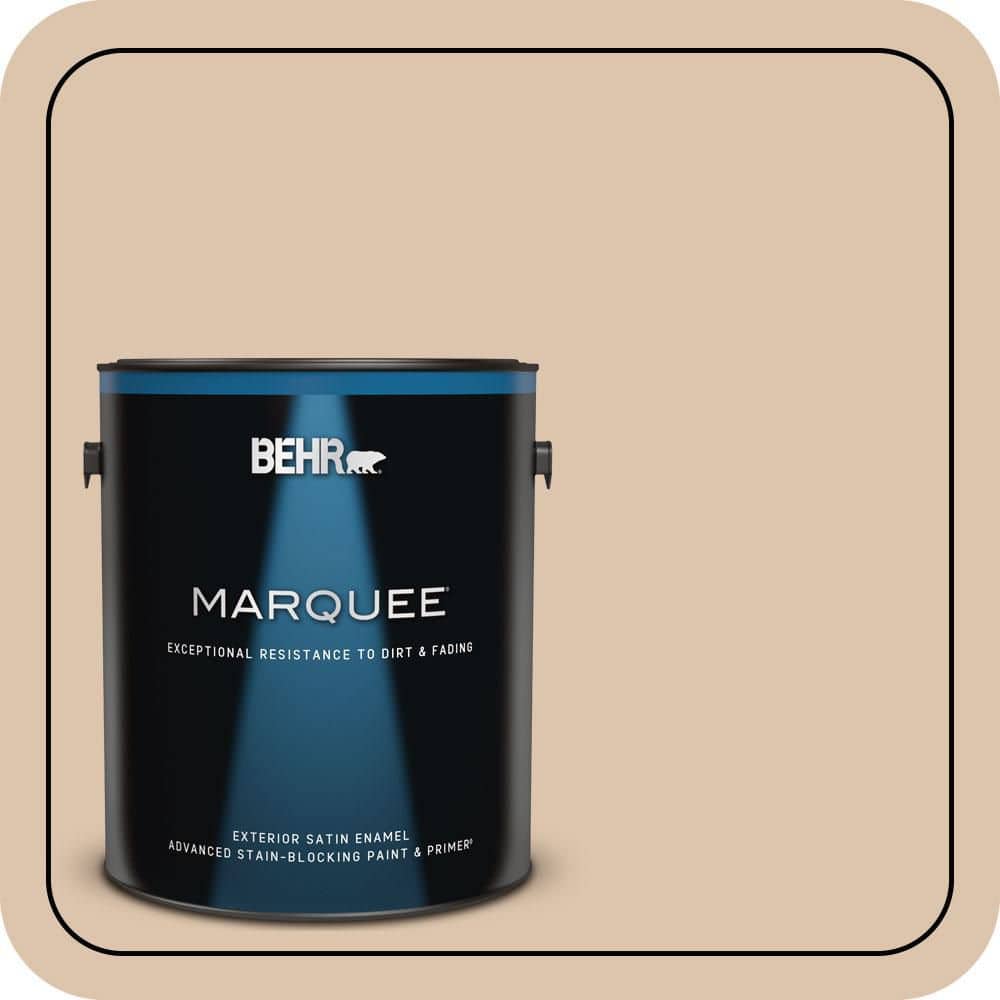 BEHR MARQUEE 1 gal. #PPU3-08 Sienna Dust Satin Enamel Exterior Paint & Primer
