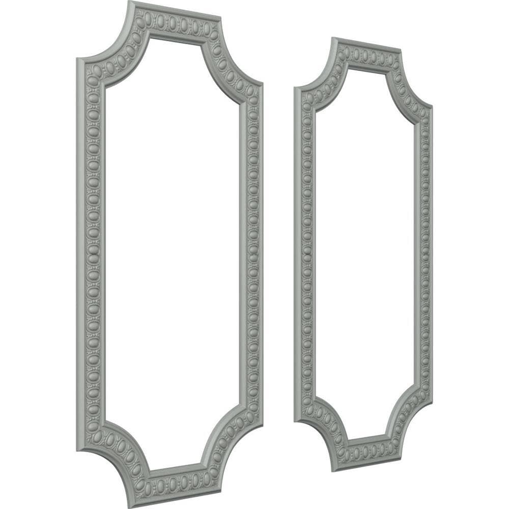 Ekena Millwork 24 in. W x 48 in. H Unfinished Polyurethane Caputo Egg & Dart Panel Moulding Kit (Double Panel) (2)