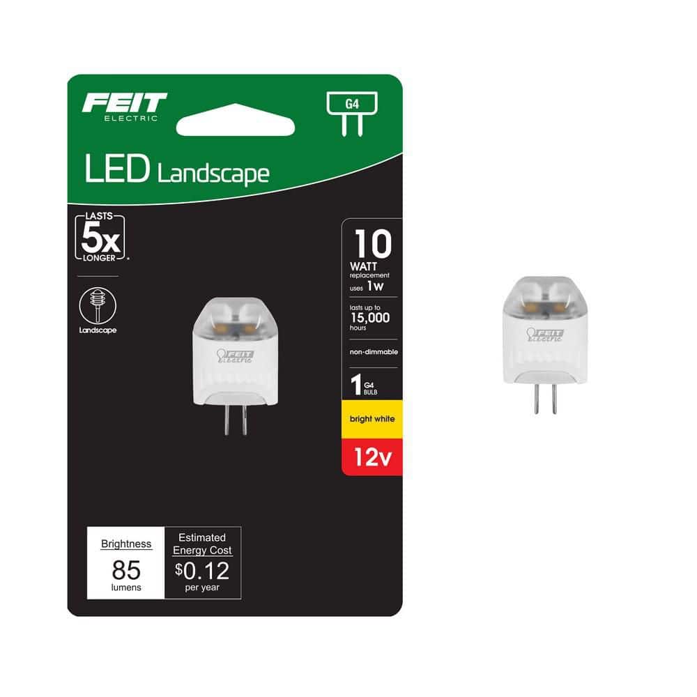 Feit Electric 10-Watt Equivalent Capsule T5 G4 Bi-Pin Base 12-Volt Landscape Garden LED Light Bulb in Warm White (3000K) (1-Pack) (2)