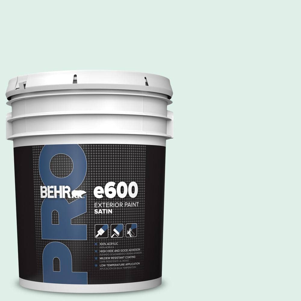 BEHR PRO 5 gal. #490C-1 Ice Cube Satin Exterior Paint