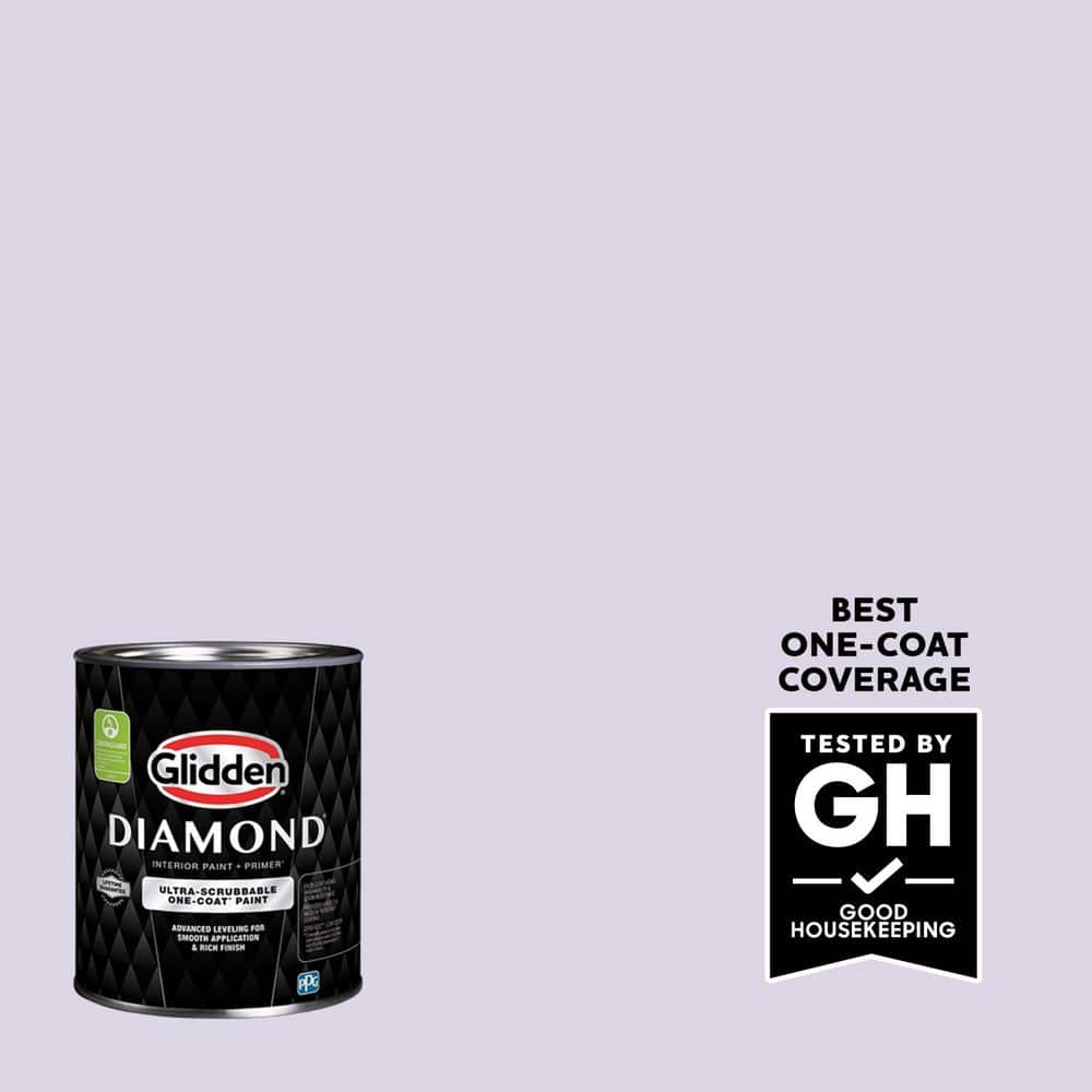 Glidden Diamond 1 qt. PPG1247-3 Misty Violet Satin Interior Paint