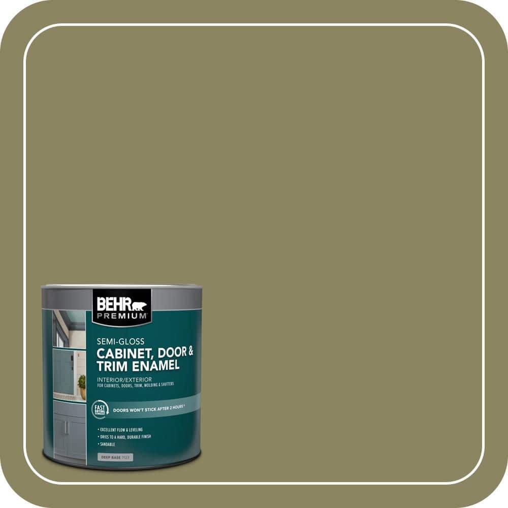 BEHR PREMIUM 1 qt. #S350-5 Green Scene Semi-Gloss Enamel Interior/Exterior Cabinet, Door & Trim Paint