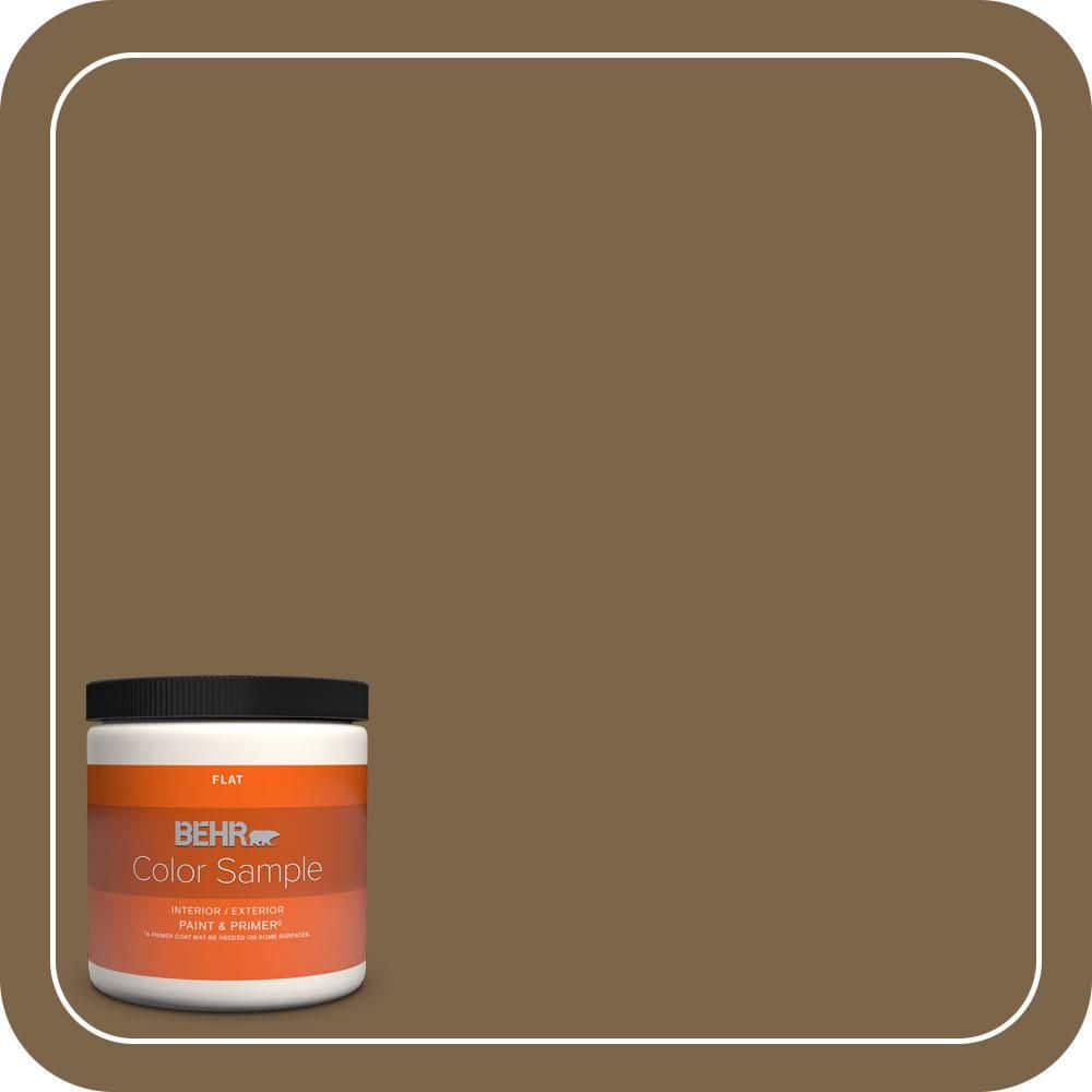 BEHR PREMIUM PLUS 8 oz. #PPU4-19 Arts and Crafts Flat Interior/Exterior Paint & Primer Color Sample
