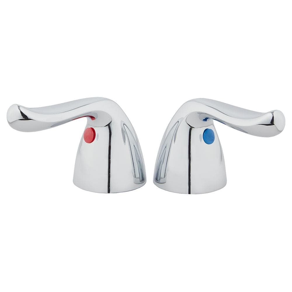 Glacier Bay Constructor Hot and Cold Chrome Faucet Handles (2-Pack) (1)