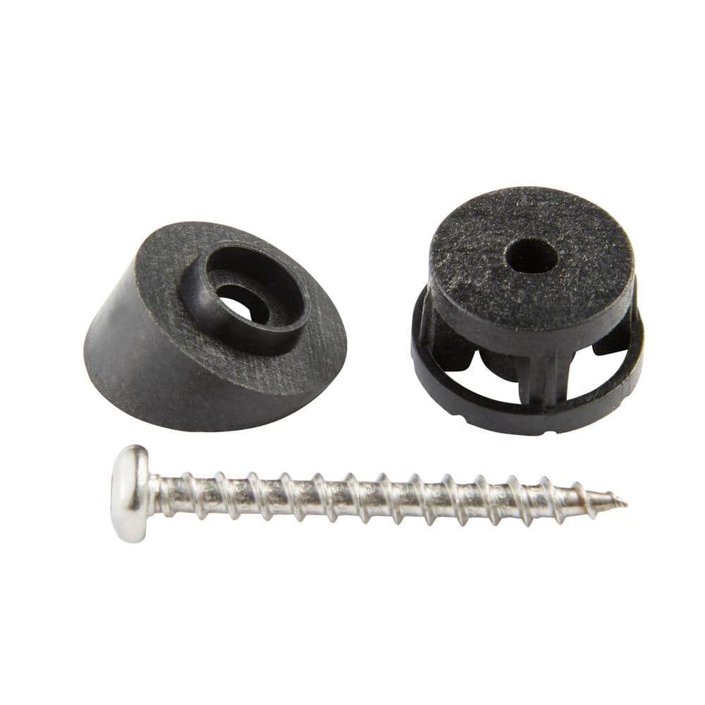 Precision Black Round Stair and Horizontal Plastic Baluster Connectors (100-Contractor Pack)