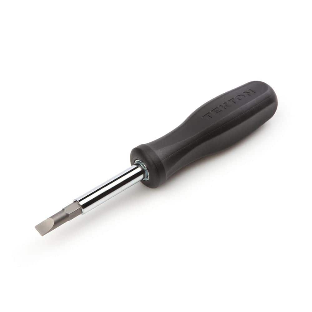 TEKTON 6-in-1 Slotted Screwdriver (3/16 in. x 1/4 in., 1/8 in. x 5/16 in., Black) (1)