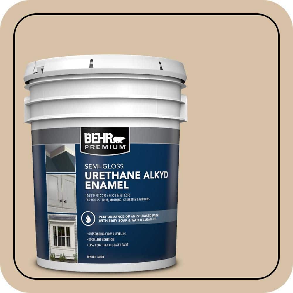 BEHR PREMIUM 5 gal. Home Decorators Collection #HDC-CT-06 Country Linens Urethane Alkyd Semi-Gloss Enamel Interior/Exterior Paint
