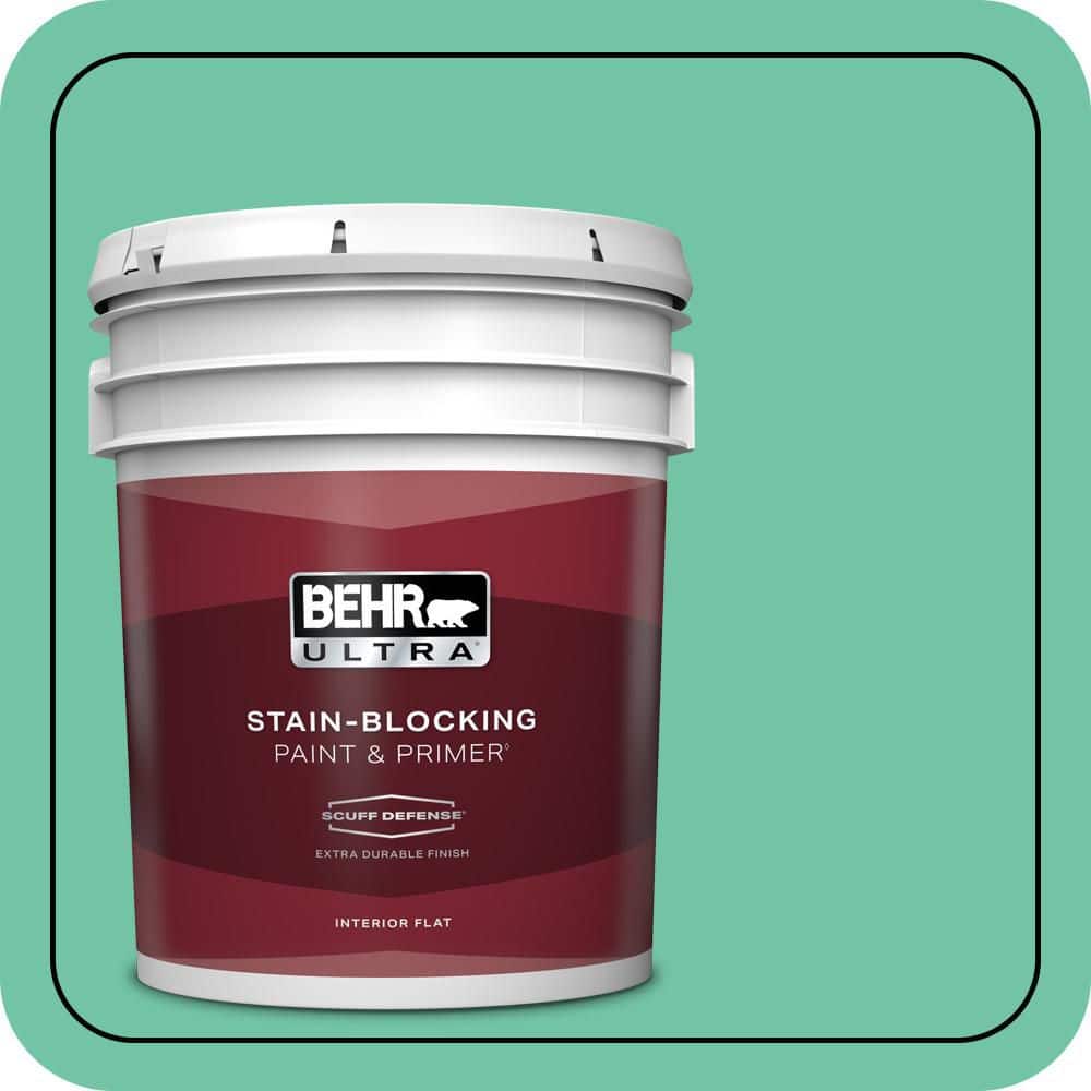 BEHR ULTRA 5 gal. #P420-4A Gem Silica Extra Durable Flat Interior Paint & Primer