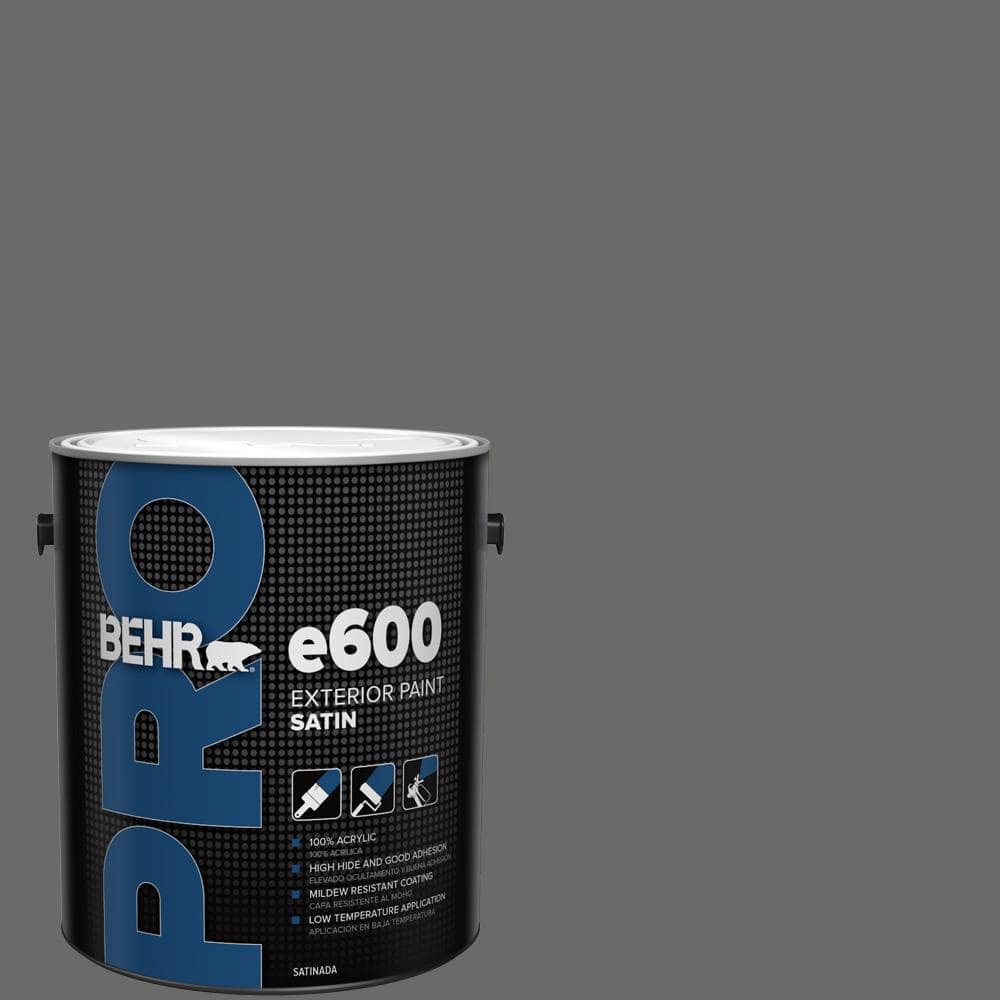 BEHR PRO 1 gal. #BNC-26 Lunar Basalt Satin Exterior Paint (1)