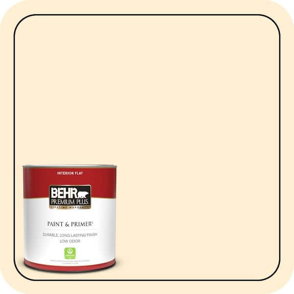 BEHR PREMIUM PLUS #330A-1 Bonnie Cream Enamel & Primer Color Sample (4)