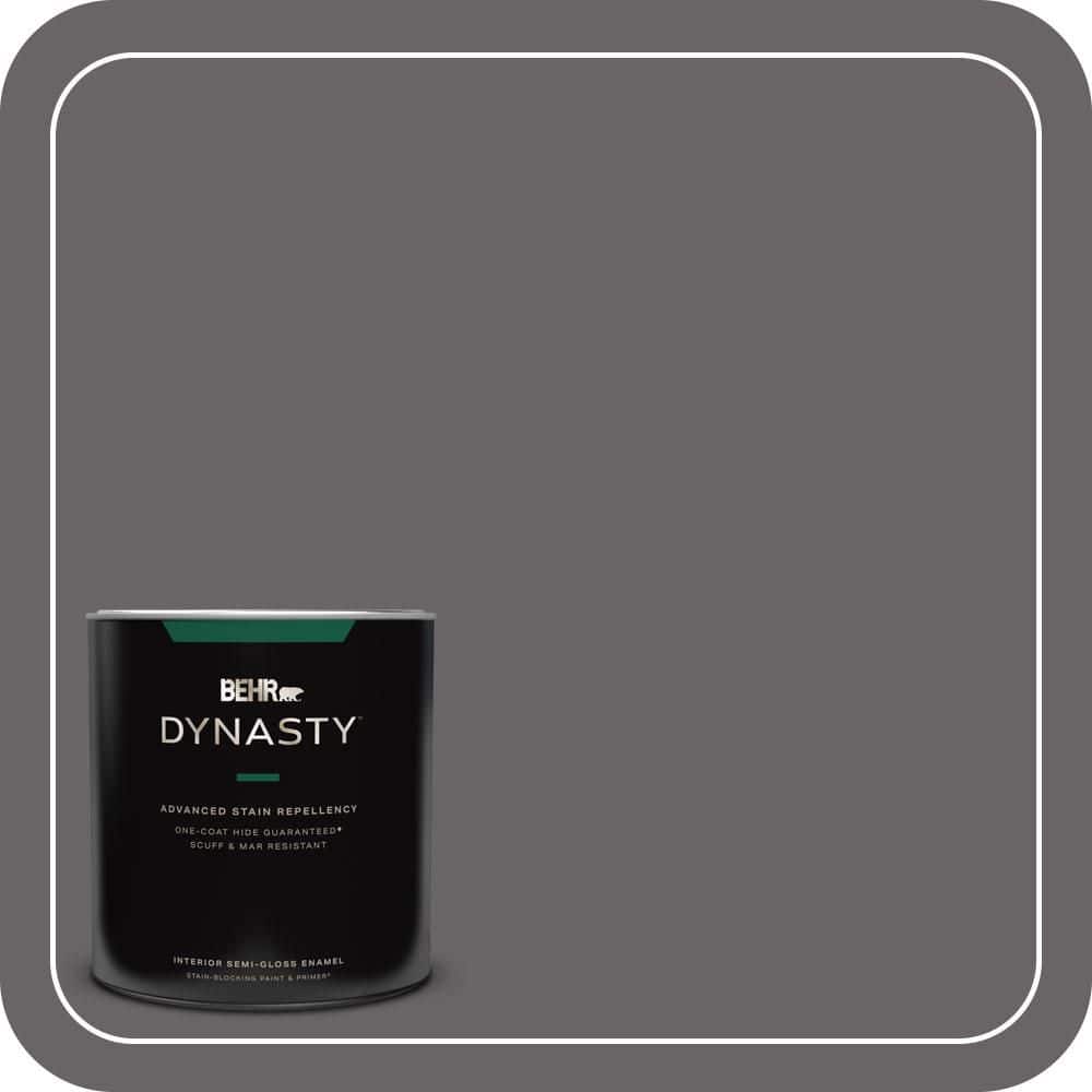 BEHR DYNASTY 1 qt. #PPU17-19 Arabian Veil One-Coat Hide Semi-Gloss Enamel Interior Stain-Blocking Paint & Primer