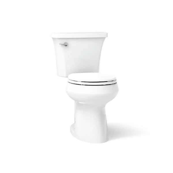 KOHLER Highline Arc 12 in. Rough In 2-Piece 1.28 GFP Single Flush Round Chair Height Toilet in White with Soft Close Seat