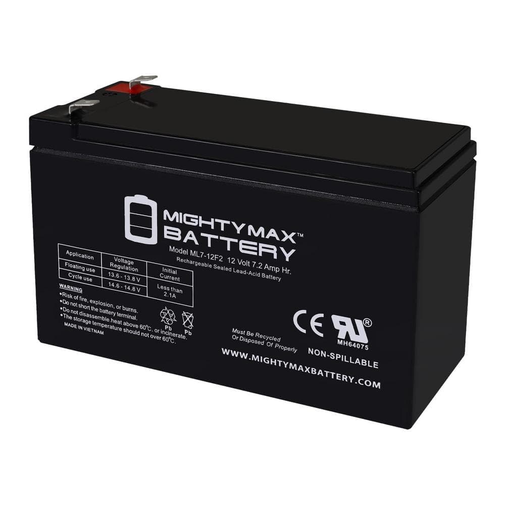 MIGHTY MAX BATTERY 12-Volt 7Ah F2 Replacement Battery for Kantech KT-200 Door Controller