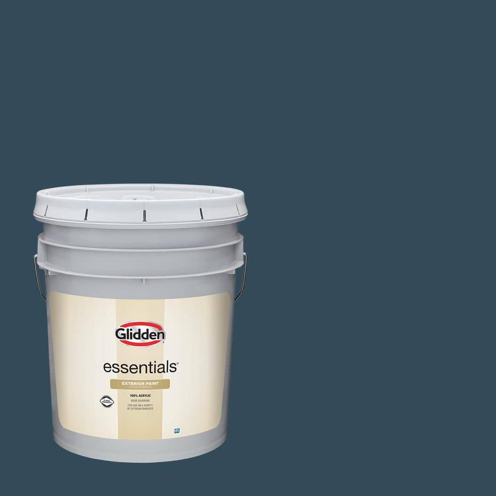 Glidden Essentials 5 gal. PPG1153-7 Sailor's Coat Satin Exterior Paint