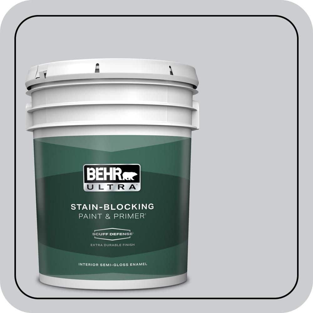 BEHR ULTRA 5 gal. #PPU26-16 Hush Extra Durable Semi-Gloss Enamel Interior Paint & Primer