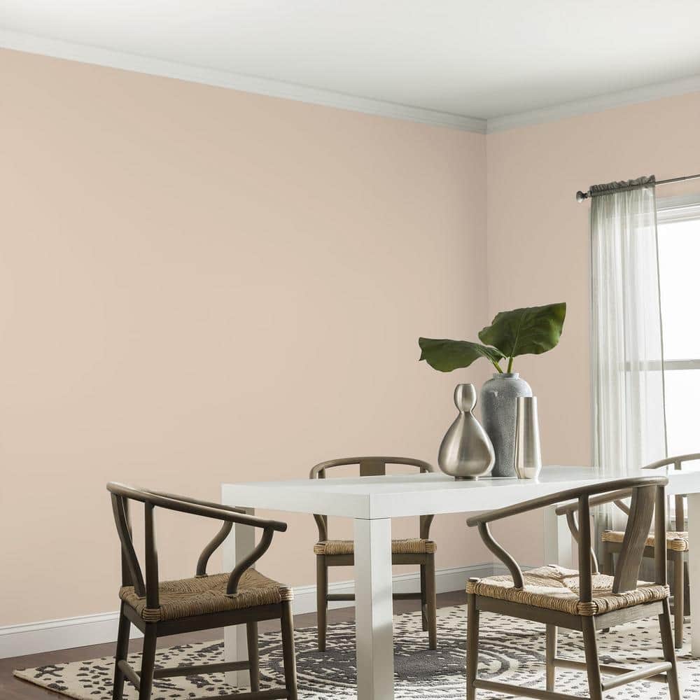 Glidden Premium 5 gal. PPG1079-3 Cocoa Cream Satin Interior Latex Paint (4)