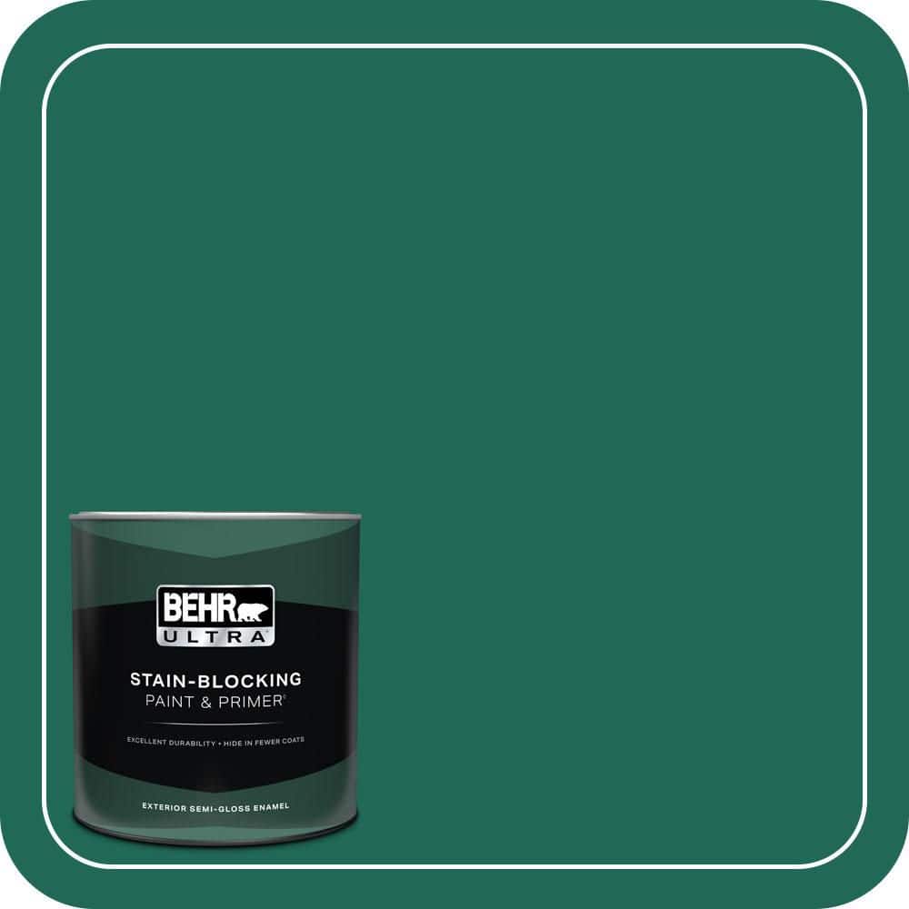 BEHR ULTRA 1 qt. #S-H-480 Forest Rain Semi-Gloss Enamel Exterior Paint & Primer
