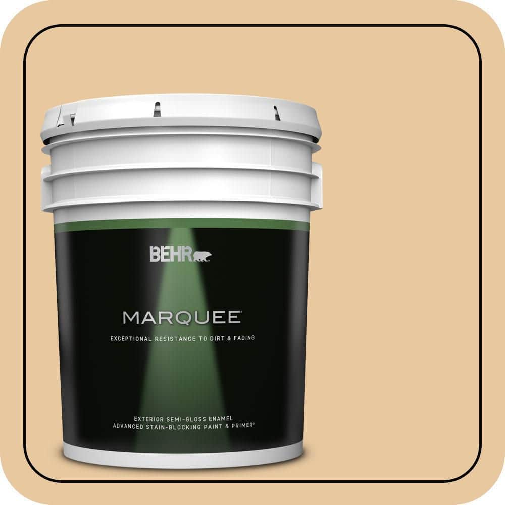 BEHR MARQUEE 5 gal. #PPU4-15 Jasper Cane Semi-Gloss Enamel Exterior Paint & Primer